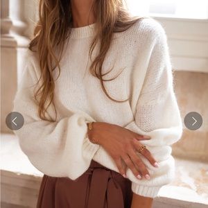 NWT Easy Clothes Ecru Joela Sweater